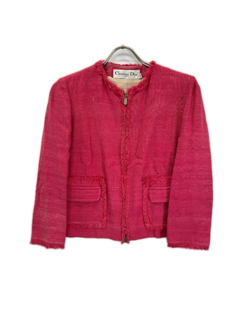 Dior Paris Galliano Era Linen Zip Up Jacket 38